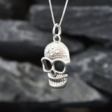 Silver Skull Pendant, Vintage Skull Necklace, Statement Skull Pendant, Solid Silver Pendant, Artistic Silver Pendant, 925 Sterling Silver
