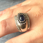 Bezel Ring, Sapphire Ring, Natural Sapphire, Antique Ring, September Birthstone, Blue Sapphire Ring, Vintage Ring, Blue Ring, Sapphire