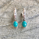 Turquoise Earrings, Natural Turquoise, December Birthstone, Sleeping Beauty, Real Turquoise, Solid Silver, Turquoise, Silver Earrings