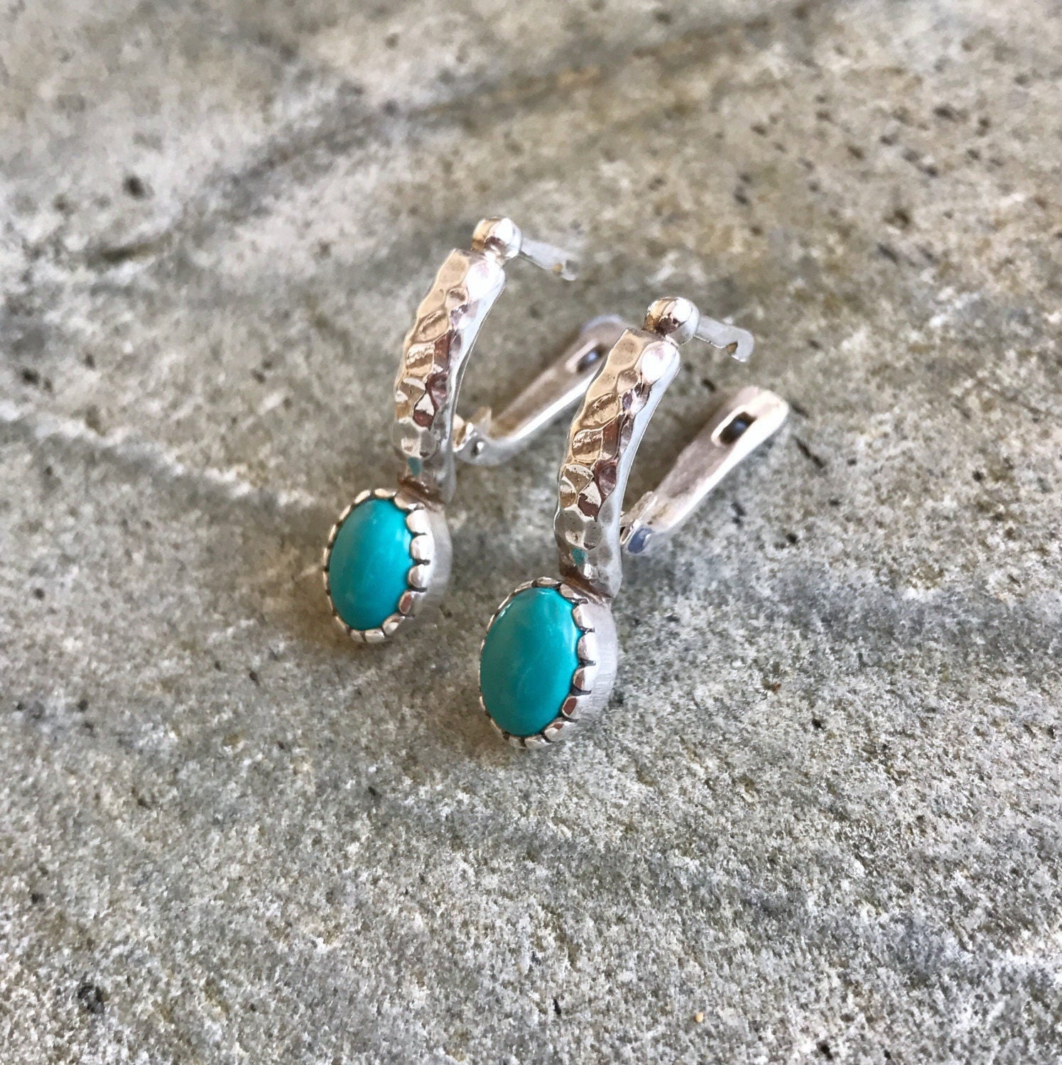Turquoise Earrings, Natural Turquoise, December Birthstone, Sleeping Beauty, Real Turquoise, Solid Silver, Turquoise, Silver Earrings
