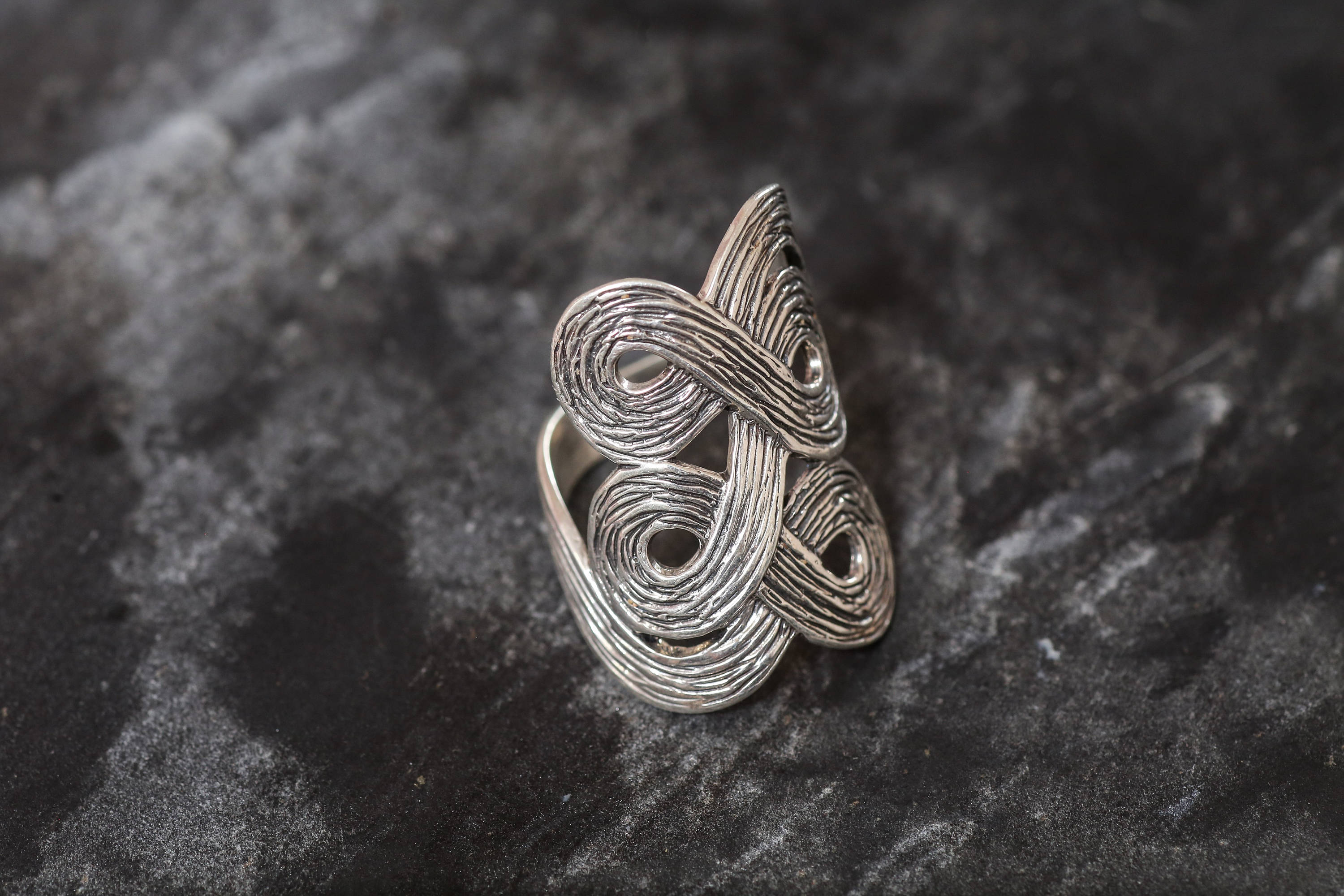 Silver Designer Ring, Infinity Ring, Solid Silver Ring, Statement Ring, Unique Silver Ring, Infinite Ring, Art Ring, Sterling Silver Ring
