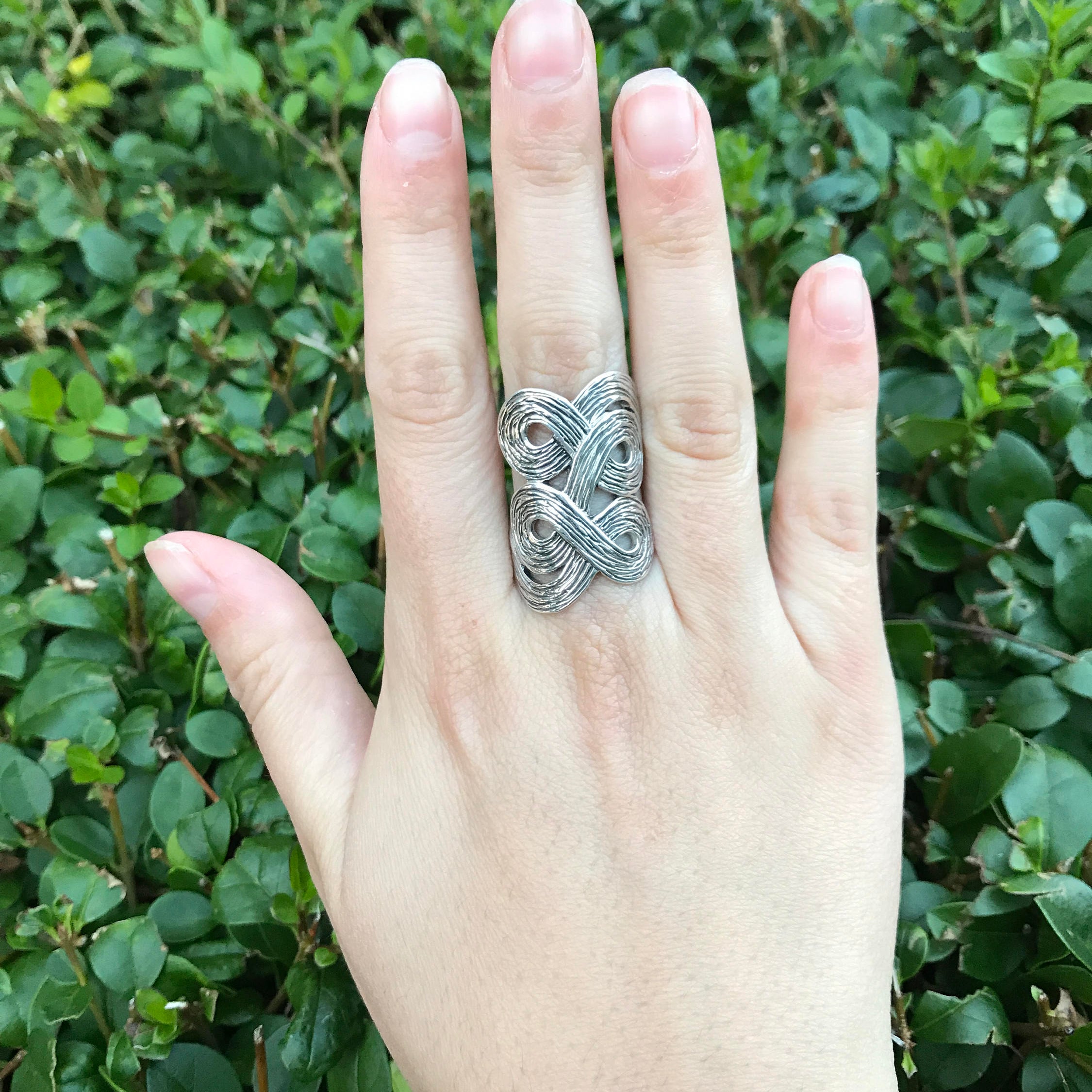 Silver Designer Ring, Infinity Ring, Solid Silver Ring, Statement Ring, Unique Silver Ring, Infinite Ring, Art Ring, Sterling Silver Ring