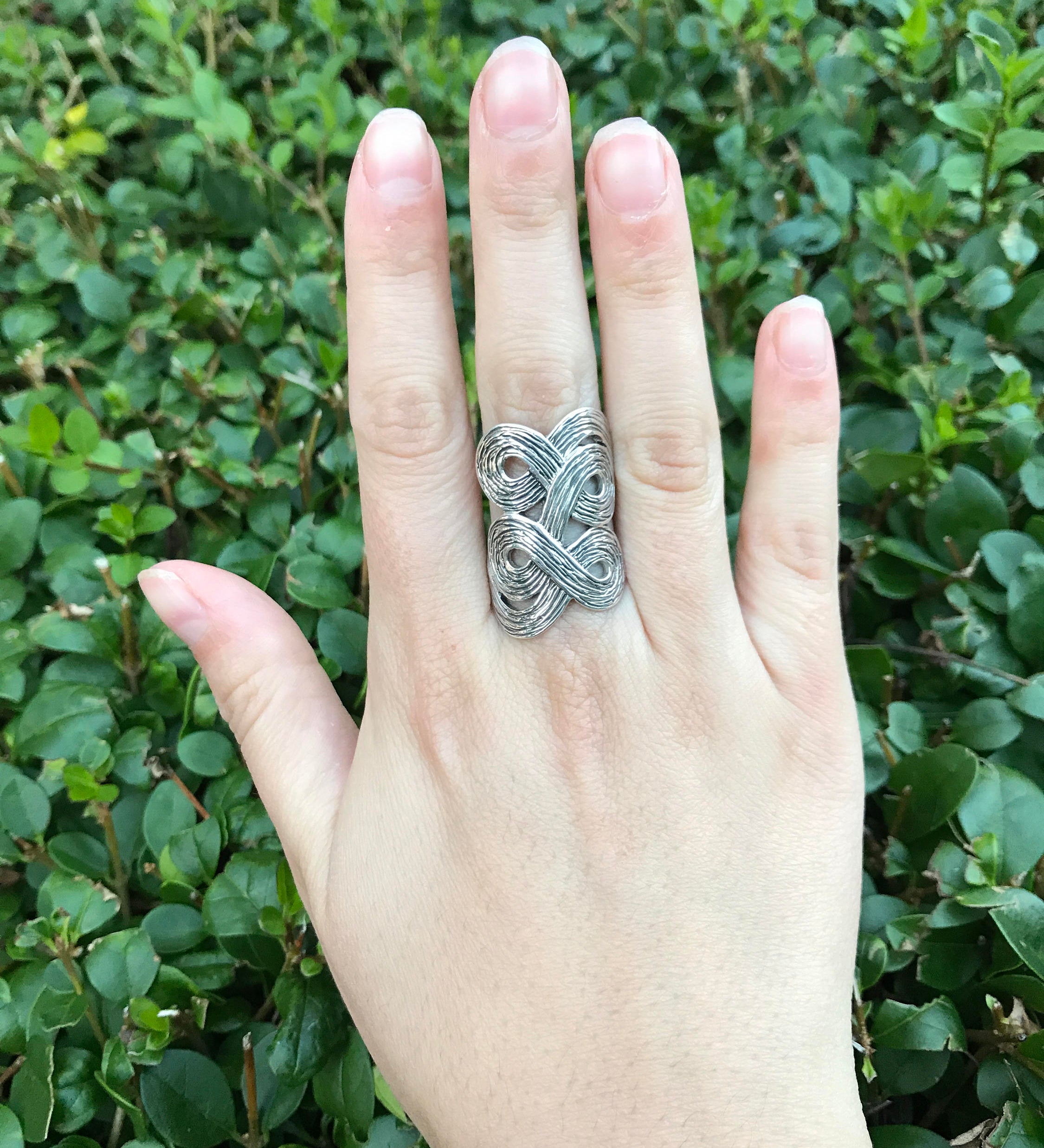 Silver Designer Ring, Infinity Ring, Solid Silver Ring, Statement Ring, Unique Silver Ring, Infinite Ring, Art Ring, Sterling Silver Ring