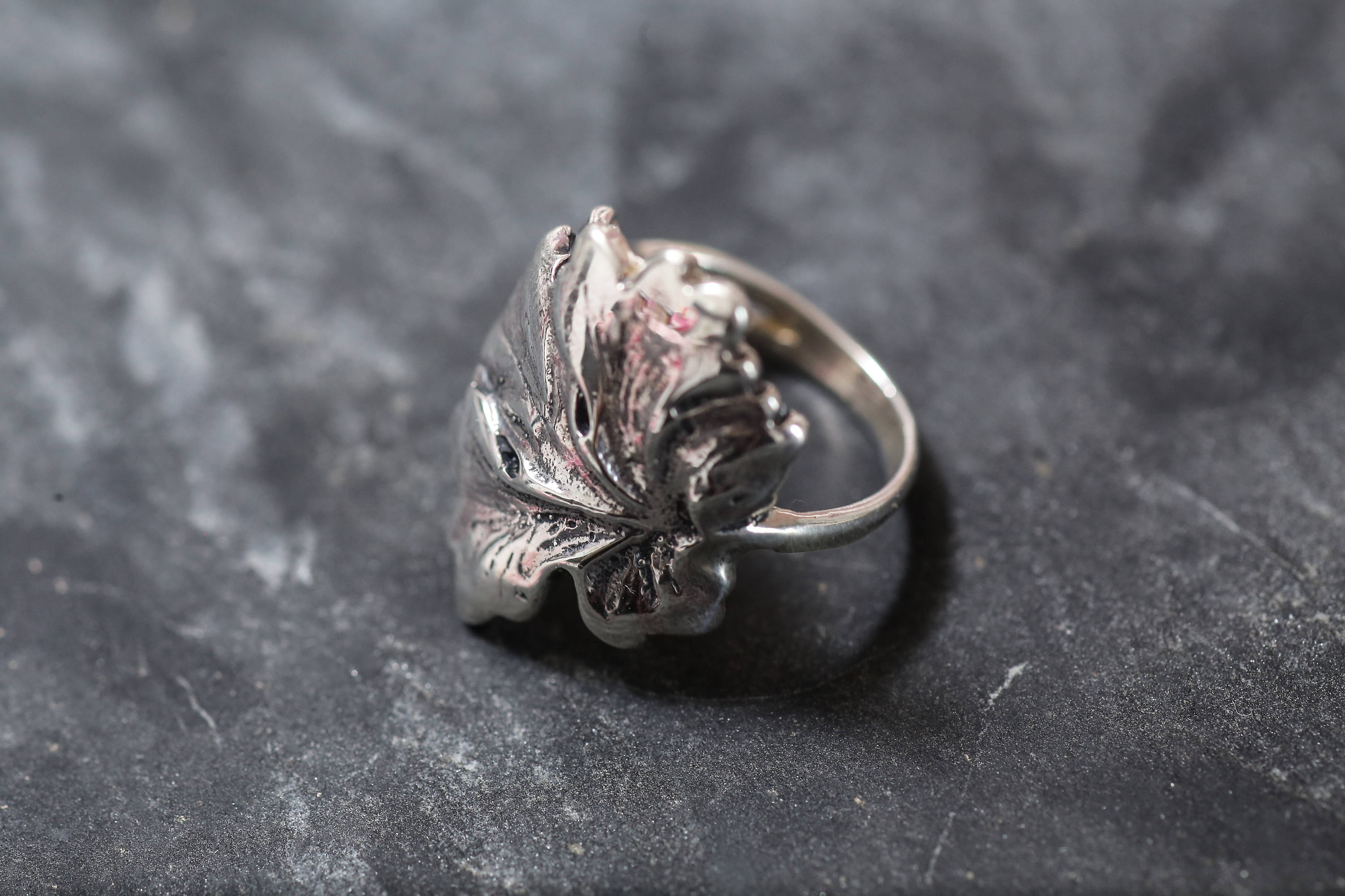 Leaf Ring, Silver Leaf Ring, Solid Silver Ring, Statement Ring, Unique Silver Ring, Art Ring, Interesting Ring, Sterling Silver Ring, Leaf