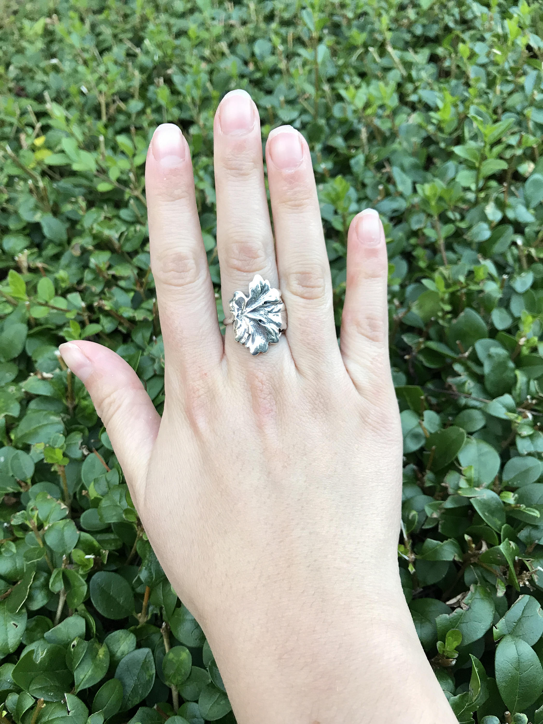 Leaf Ring, Silver Leaf Ring, Solid Silver Ring, Statement Ring, Unique Silver Ring, Art Ring, Interesting Ring, Sterling Silver Ring, Leaf
