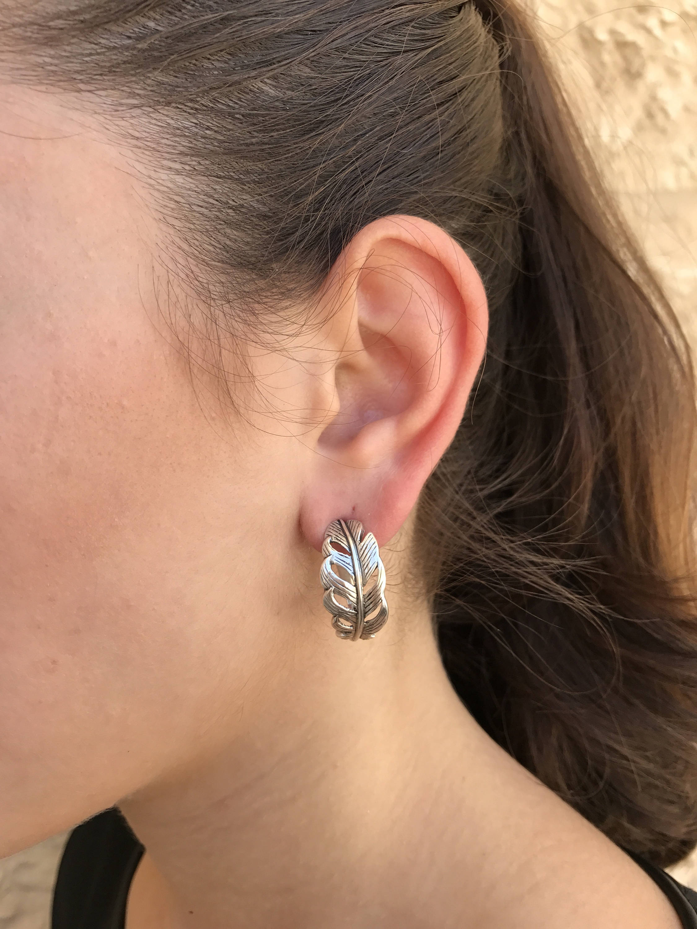 Leaf Earrings, Silver Leaf Earrings, Solid Silver Earrings, Statement Earrings, Unique Art Earrings, Artistic Earrings, Sterling Silver