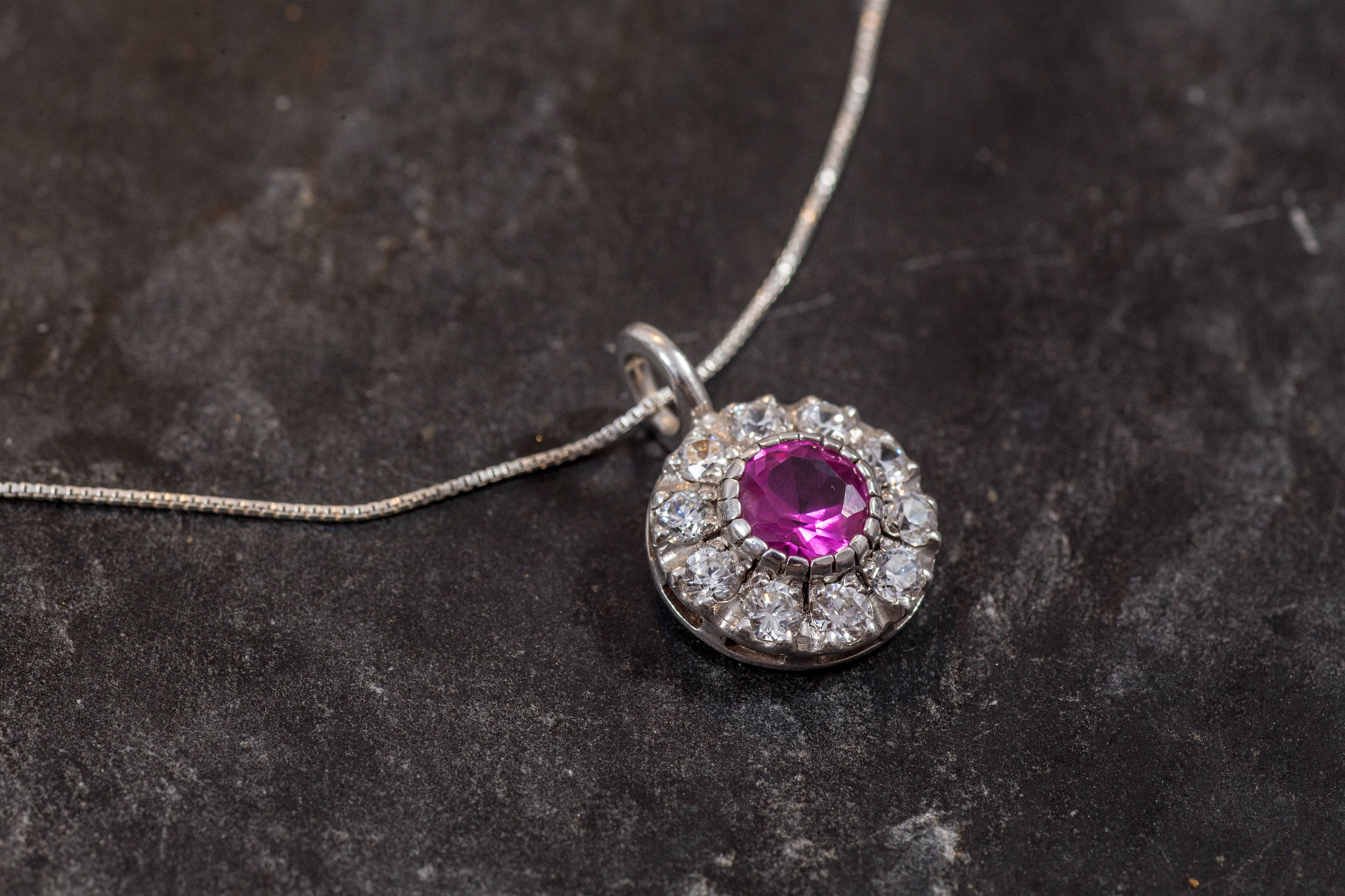 Alexandrite Pendant, Created Alexandrite, Pink Pendant, Pink Alexandrite Pendant, Victorian Pendant, Solid Silver Pendant, Alexandrite
