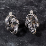 Silver Knot Earrings, Knot Earrings, Silver Earrings, Unique Art Earrings, Statement Earrings, Artistic Earrings, Sterling Silver