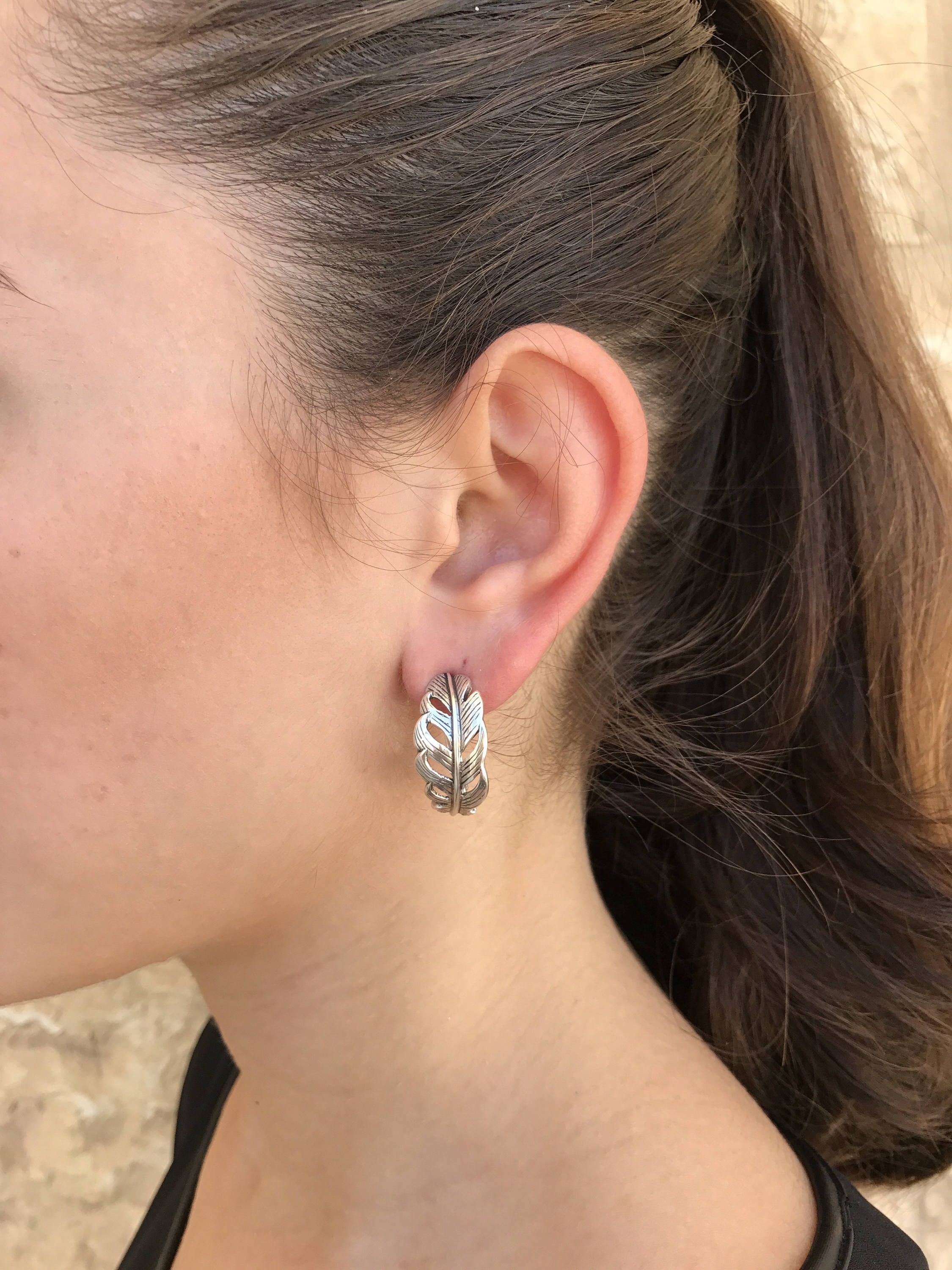 Leaf Earrings, Silver Leaf Earrings, Solid Silver Earrings, Statement Earrings, Unique Art Earrings, Artistic Earrings, Sterling Silver