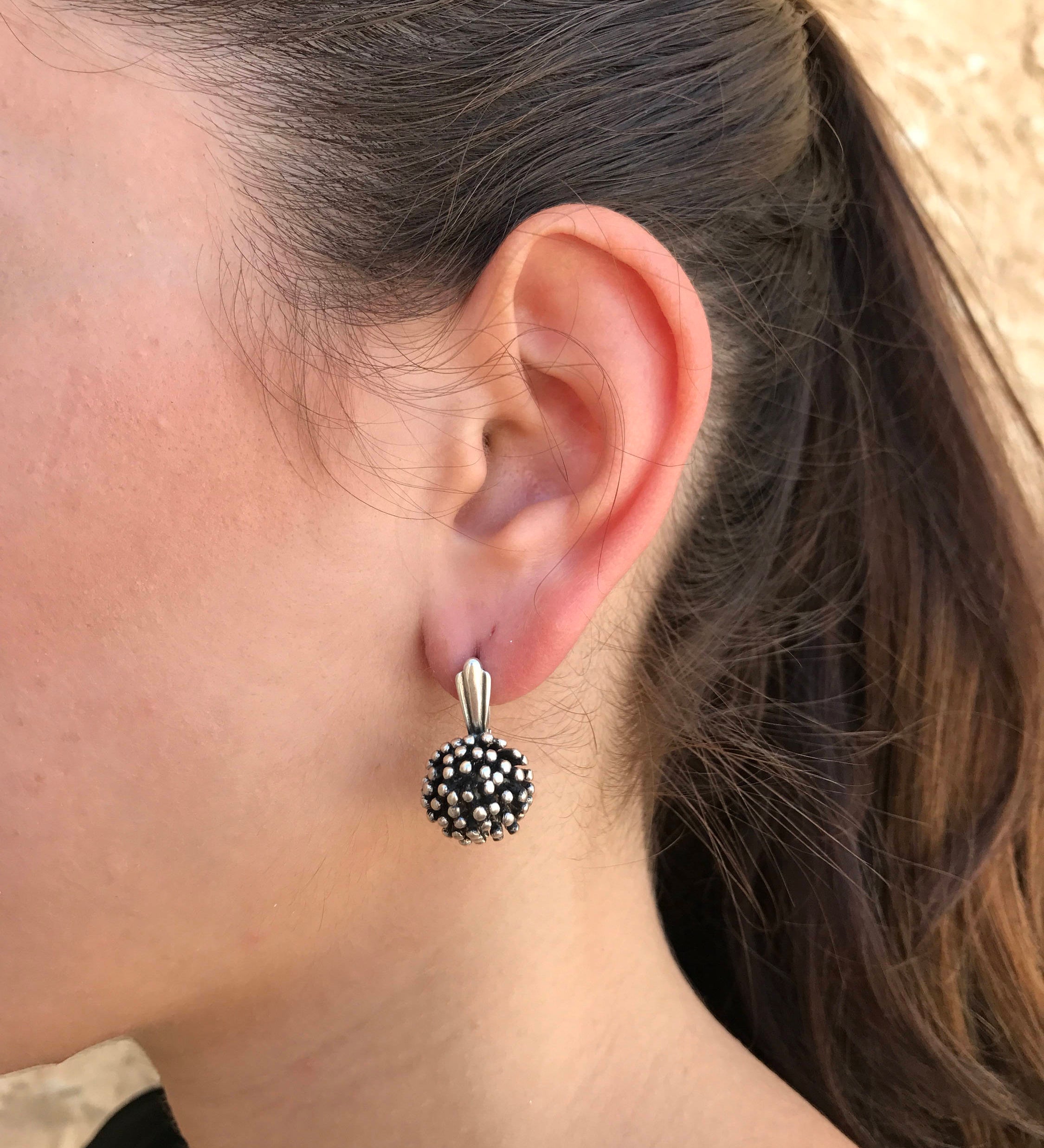 Vintage Silver Studs, Statement Earrings, Silver Earrings, Ball Earrings, Solid Silver Earrings, Sterling Earrings, Unique Silver Earrings