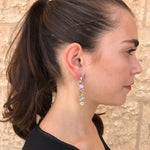 Topaz Earrings, Birthstone Earrings, Natural Citrine, Natural Amethyst, Natural Peridot, Natural Blue Topaz, Healing Stones, Sterling Silver