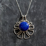 Artistic Blue Pendant, Lapis Pendant, Lapis Lazuli, Natural Lapis, December Birthstone, Vintage Pendant, Blue Pendant, Silver Pendant, Lapis