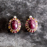 Large Ruby Earrings, Natural Ruby Earrings, Victorian Earrings, Ruby Earrings, July Birthstone, Tourmaline Earrings, Red Earrings, Red Ruby