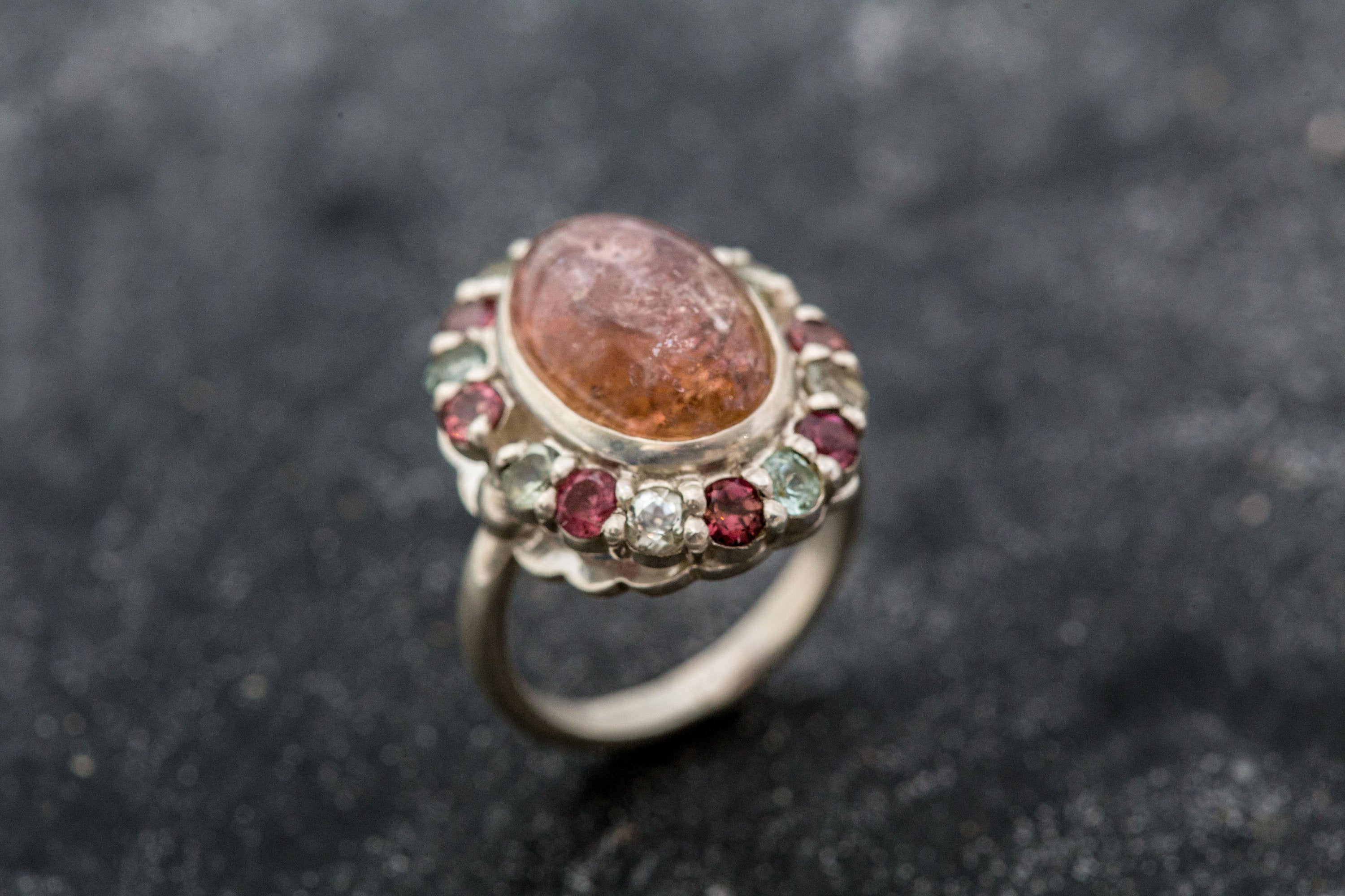 Victorian Pink Ring, Pink Tourmaline Ring, Natural Tourmaline, Vintage Rings, Pink Ring, October Birthstone, Solid Silver Ring, Tourmaline