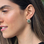 Tourmaline Earrings, Turmaline Earrings, Cluster Earrings, Colorful Earrings, October Earrings, Vintage Earrings, Sterling Silver Earrings