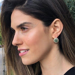 Tourmaline Earrings, Turmaline Earrings, Cluster Earrings, Colorful Earrings, October Earrings, Vintage Earrings, Sterling Silver Earrings