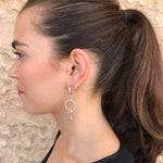 Mystic Topaz Earrings, Natural Topaz Earrings, Purple Earrings, Long Earrings, November Earrings, Vintage Earrings, Silver Earrings, Topaz