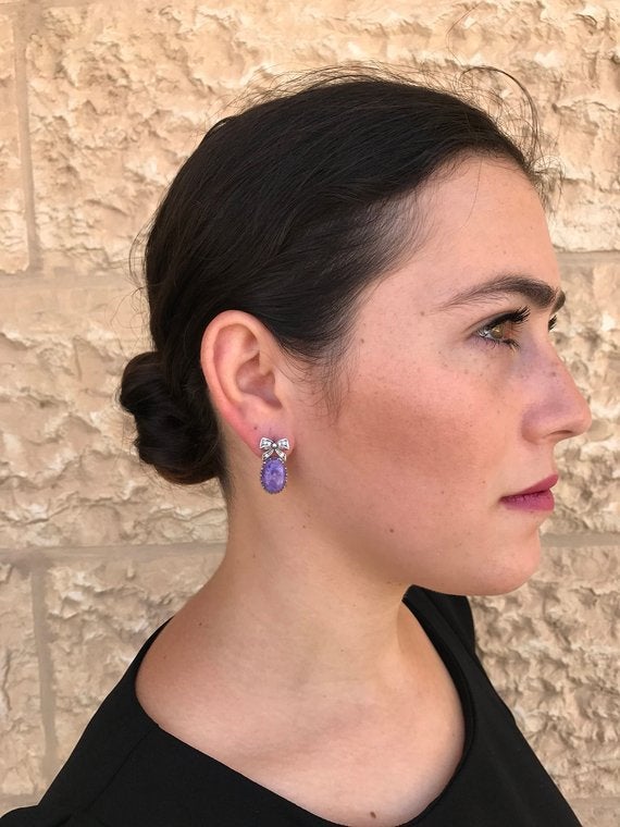 Ribbon Earrings, Rose quartz Earrings, Natural Rose Quartz, January Birthstone, Unique Earrings, Pink Earrings, Silver Earrings, Rose Quartz