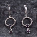 Mystic Topaz Earrings, Natural Topaz Earrings, Purple Earrings, Long Earrings, November Earrings, Vintage Earrings, Silver Earrings, Topaz
