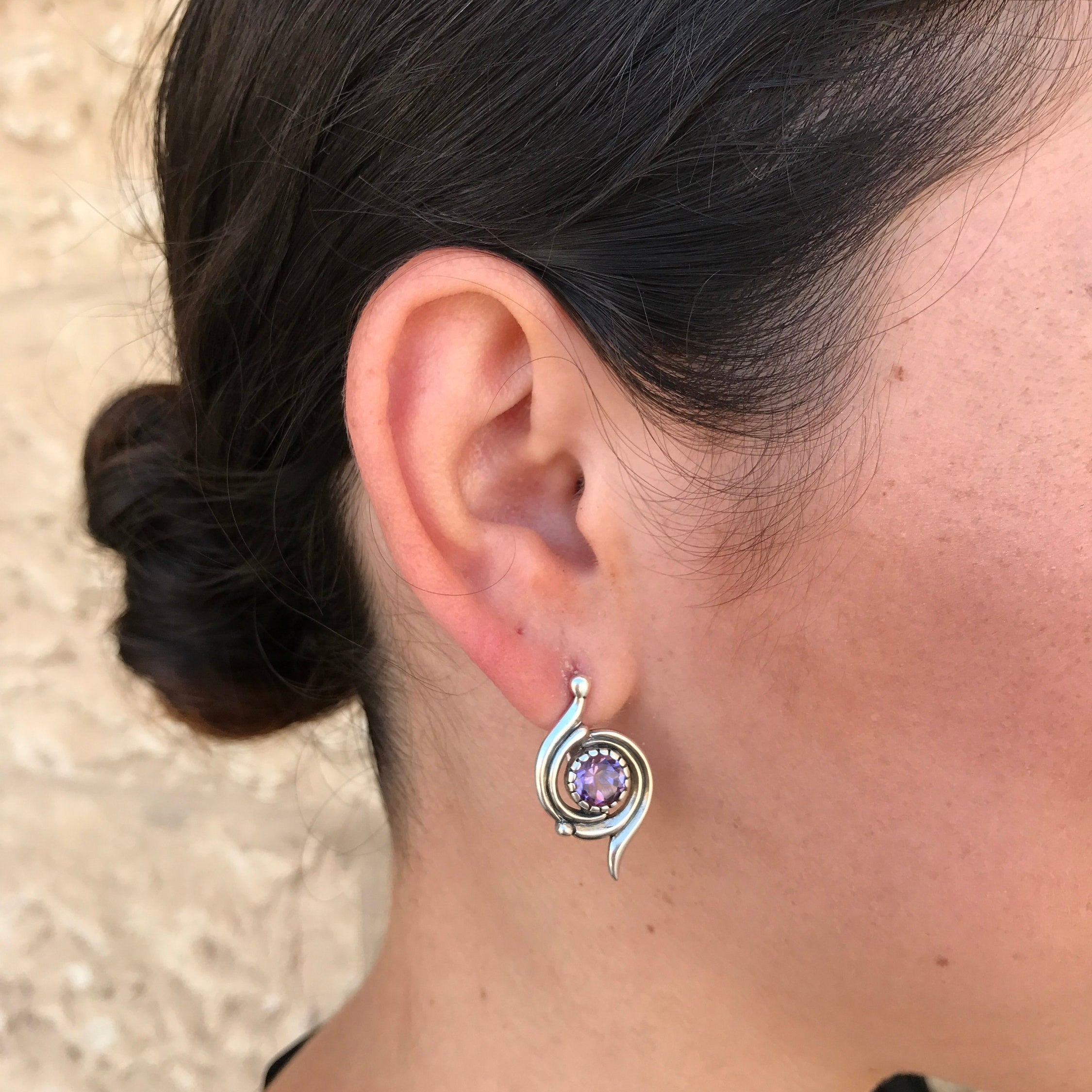 Chrysoprase Earrings, Natural Chrysoprase, Australian Chrysoprase, Vintage Earrings, May Birthstone, Real Chrysoprase, Solid Silver