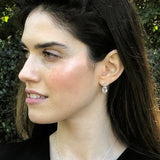 Garnet Earrings, Garnet Studs, January Birthstone, Red Earrings, Red Vintage Studs, January Earrings, Vintage Earrings, 925 Silver Earrings