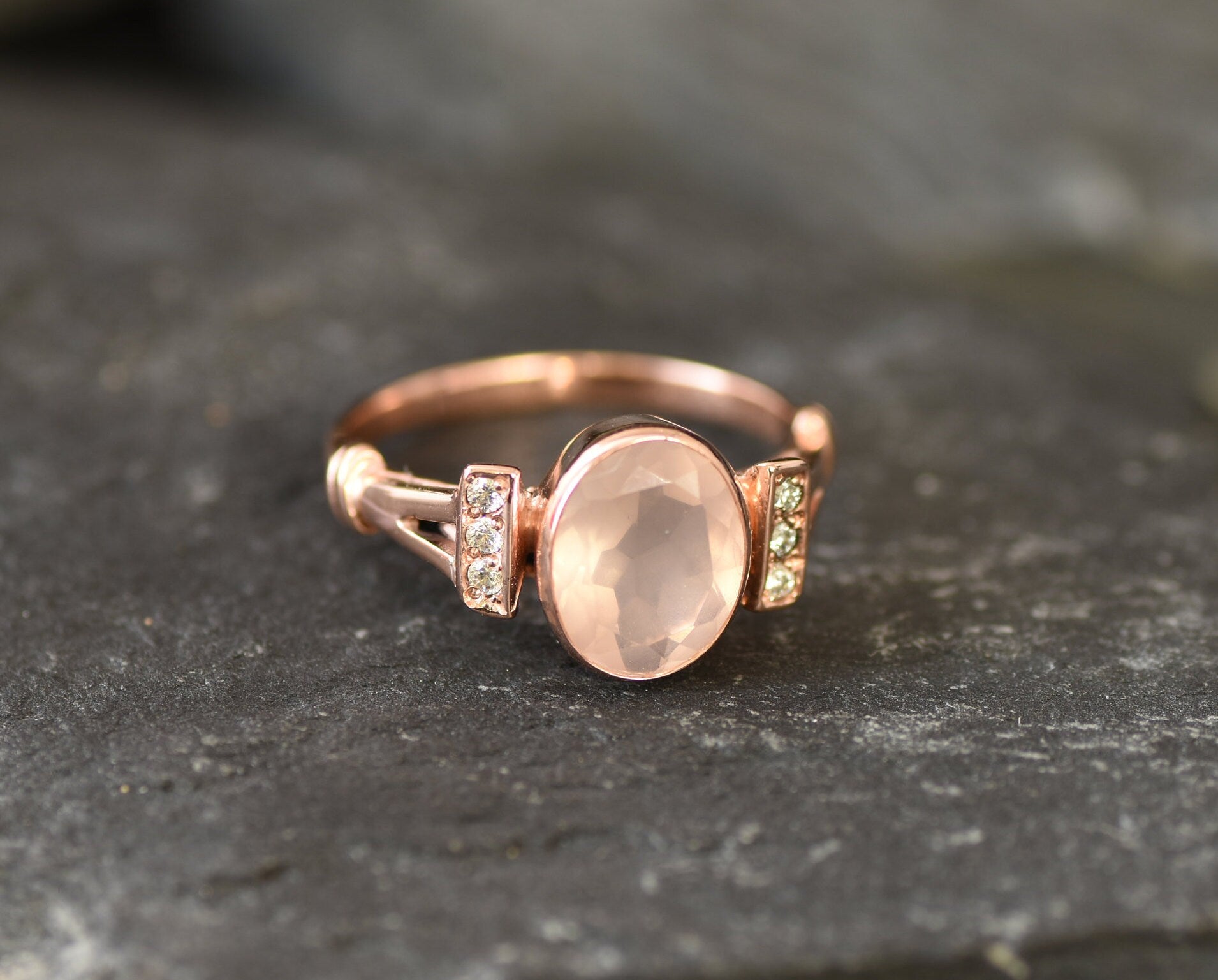 Rose Quartz Ring, Natural Rose Quartz, January Birthstone, Pink Ring, Vintage Rings, January Ring, Sterling Silver Ring, Rose Quartz