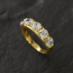 Gold Wide CZ Diamond Sparkly Band