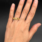 Emerald Cut Ring, Natural Citrine, Baguette Band, Yellow Citrine Ring, Half Eternity Band, November Birthstone, Asymmetric Ring, 925 Silver