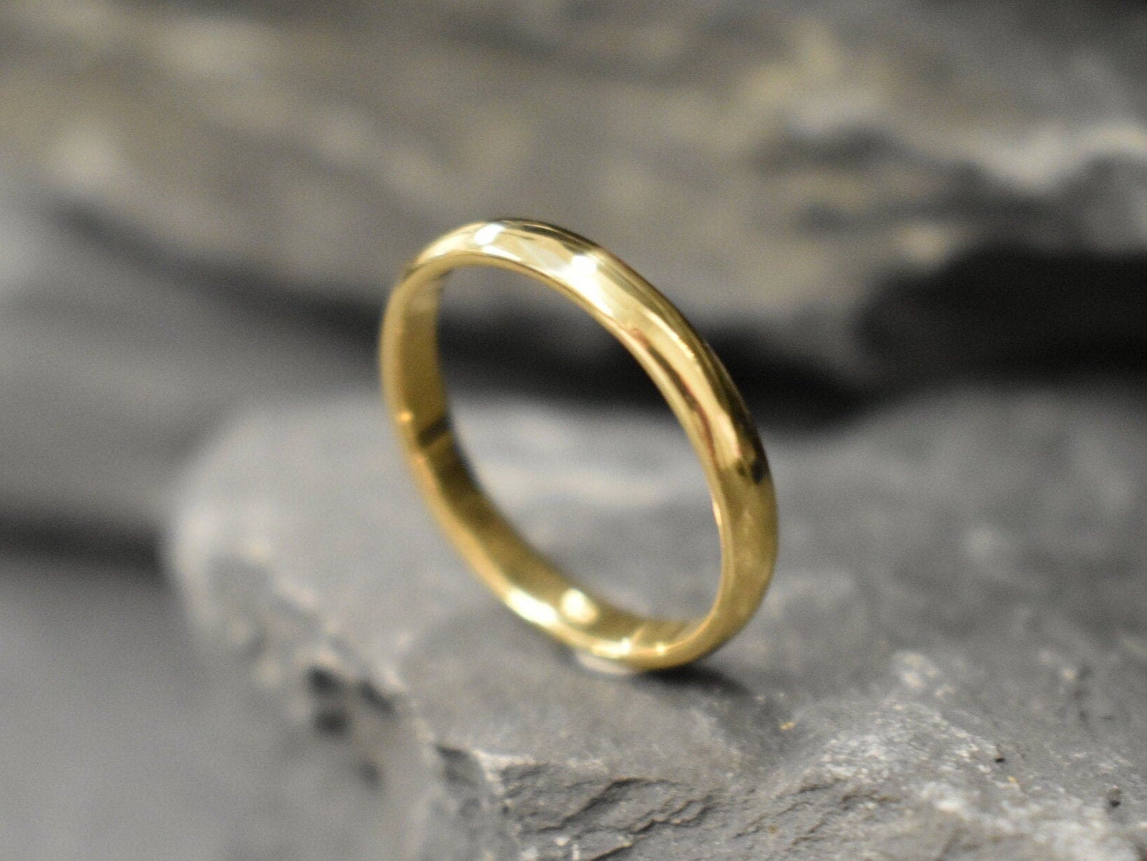 Gold Band, Wedding Gold Band, Wedding Band, Thin Gold Band, Stackable Ring, Wedding Ring, Gold Wedding Ring, Gold Plated Ring, 18K Gold Ring