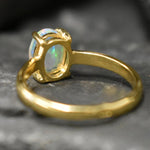 Gold Opal Ring, Opal Ring, Natural Opal, October Birthstone, Gold Solitaire Ring, Fire Opal Ring, 14K Gold Plated Ring, Gold Vintage Ring
