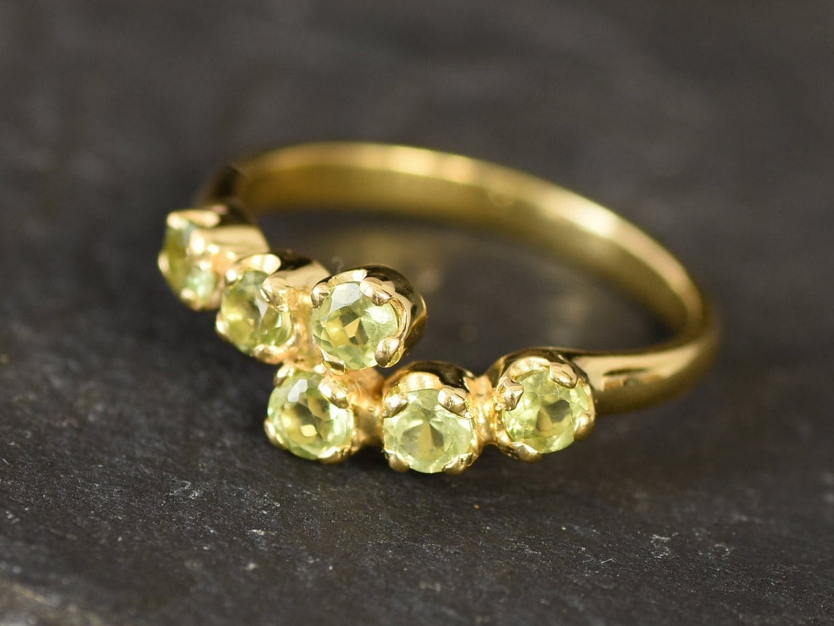 Gold Peridot Ring