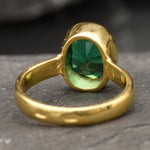 Oval Emerald Bezel Ring in Gold Vermeil