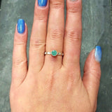 Gold Ruby Ring, Created Ruby, Ruby Solitaire Ring, Round Ruby Ring, Ruby Promise Ring, Created Ruby Ring, Red Stone Ring, Hammered Band, 18K