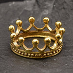 old Crown Ring, Tiara Band, 18k Gold Vermeil