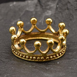 old Crown Ring, Tiara Band, 18k Gold Vermeil