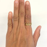 old Crown Ring, Tiara Band, 18k Gold Vermeil