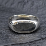 Silver Signet Ring, Signet Ring, Smooth Signet Ring, Oval Signet Ring, Unisex Ring, Minimal Ring, Silver Ring, Solid Silver Ring, 925 Silver