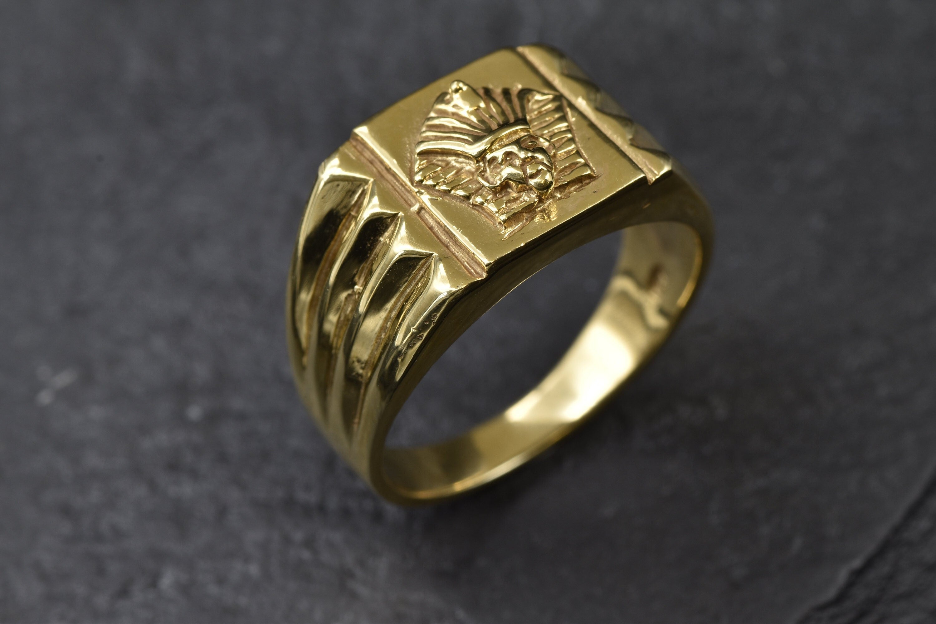 Gold Egyptian Ring, Symbolic Ring, Unisex Ring, Pharaoh Ring, Egyptian Style Ring, Gold Ring, Original Band, Handmade ring, Pharaoh Band
