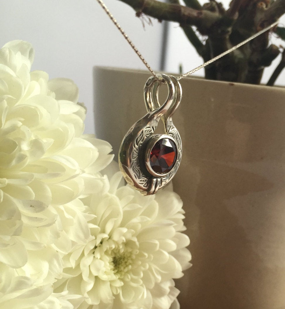 Egyptian Pendant, Ruby Pendant, Created Ruby, Ancient Pendant, Statement Pendant, Antique Ruby Pendant, Red Pendant, Solid Silver Pendant