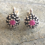 Ruby Earrings, Natural Ruby Earrings, Vintage Earrings, Antique Earrings, Natural Ruby, Vintage Ruby Earrings, July Birthstone, Pure Silver